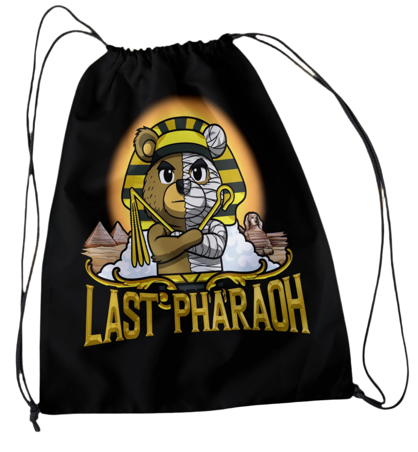 Last Pharaoh Bear Drawstring Backpacks