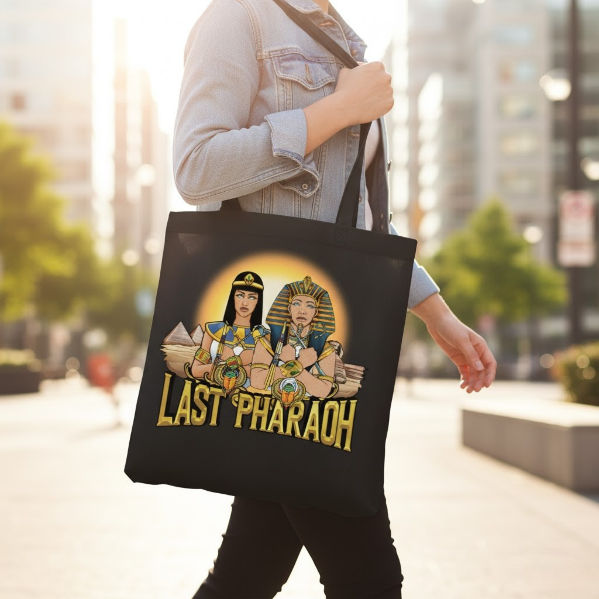 Double Print Tote Bag Last Pharaoh